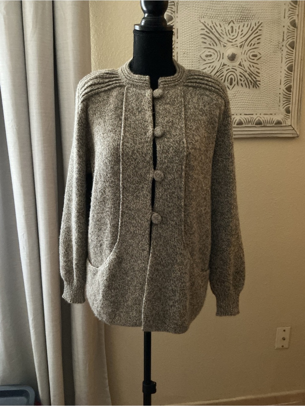 ALPAKA PERU Cozy Button-Front Knit Cardigan